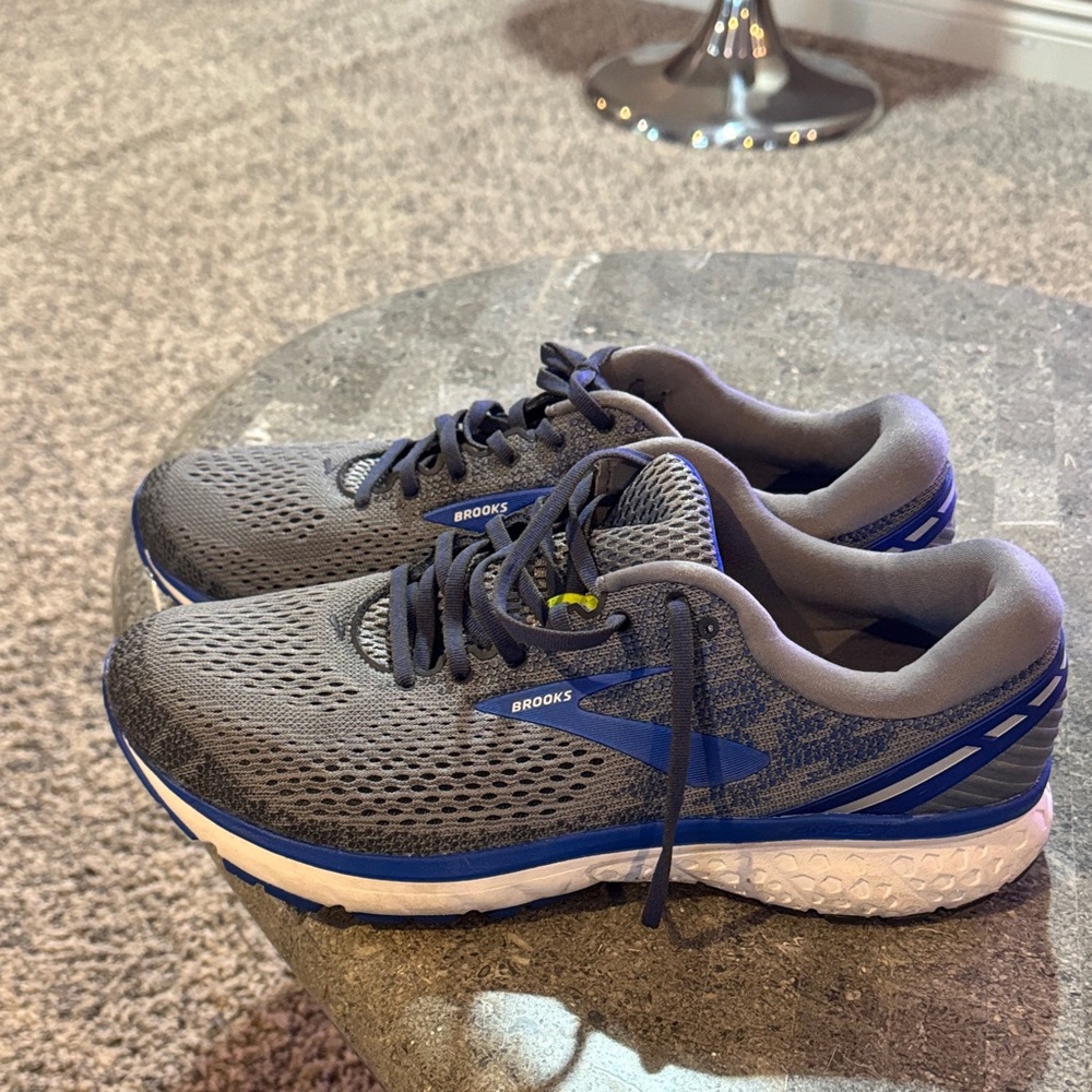 Brooks Gray and Blue Athletic Sneakers - Picture 5 of 9